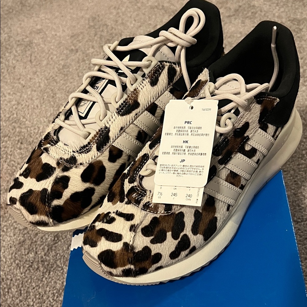 Adidas SL Andridge -Pony Hair Sneakers with Cream,Black & White Accents